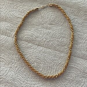 🤍🎀🩷🌸VINTAGE AVON  Goldtone Braided Necklace